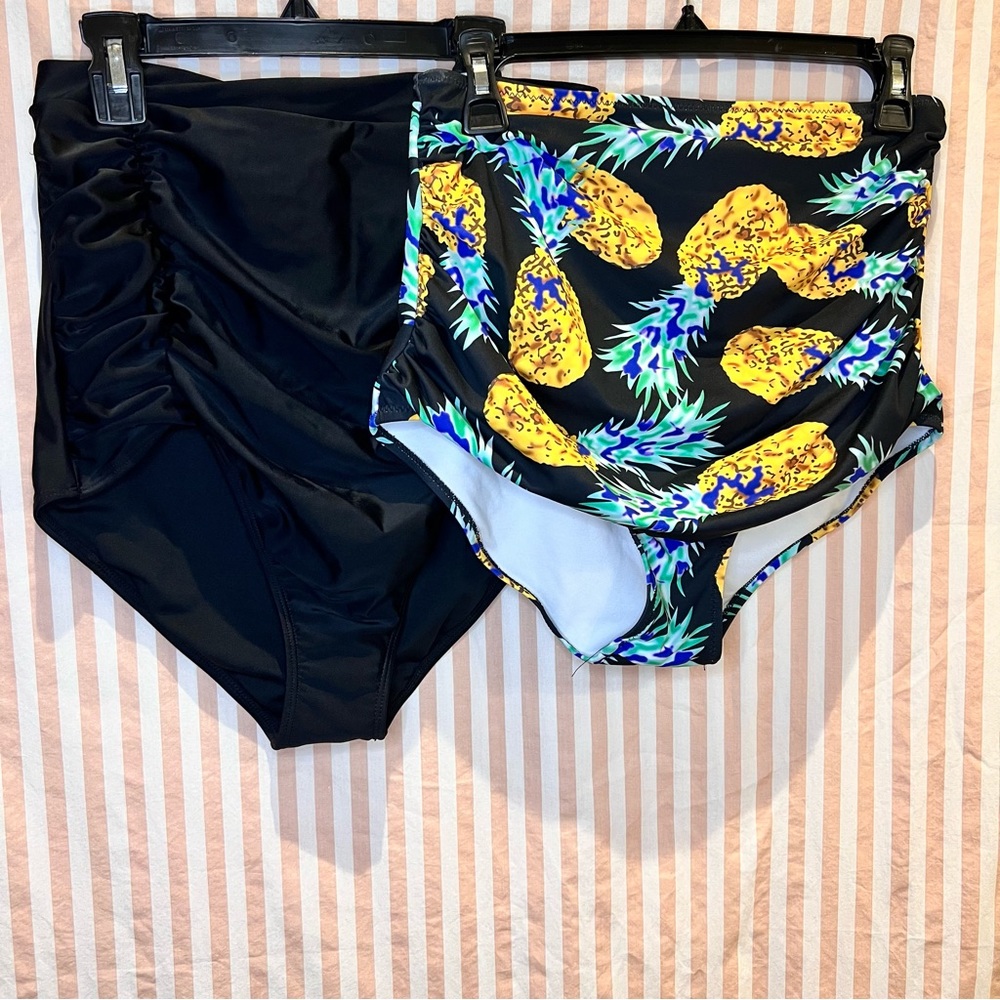 Bundle - 2 High Waisted Women’s Swim Bottoms